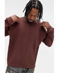 BDG - Brown Plain Long Sleeve Waffle T-shirt - Lyst