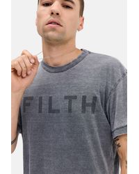 Jaded London - Grey Filth Relaxed Graphic Tee - Lyst