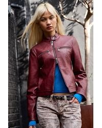 Silence + Noise - Silence + Noise Alexis Moto Faux Leather Jacket - Lyst