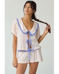 Out From Under - Sweet Dreams Tie-Front Top + Micro Short Pj Set - Lyst