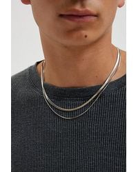Urban Outfitters - Snake Chain Stainless Steel Layered Necklace Set - Lyst