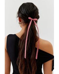 Urban Outfitters - Long Gingham Hair Bow Clip - Lyst
