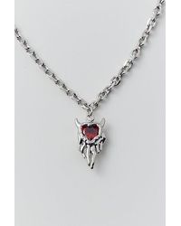 Urban Outfitters - Devil Heart Pendant Necklace - Lyst