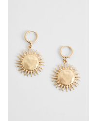 Silence + Noise - Silence + Noise Hammered Sun Hoop Earrings - Lyst
