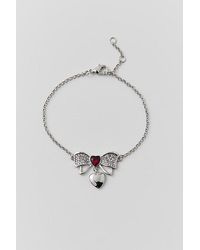 Urban Outfitters - Delicate Rhinestone Bow Bracelet - Lyst