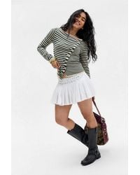 BDG - Lumi Button-up Pleated Asymmetric Placket Top - Lyst