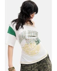 Urban Outfitters - Uo Harbour Off-shoulder Tie-up T-shirt - Lyst