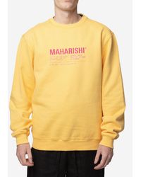 Maharishi Felpa Maha Miltype Crew - Yellow