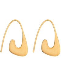 BAR JEWELLERY Curb Earrings Gold - Metallic