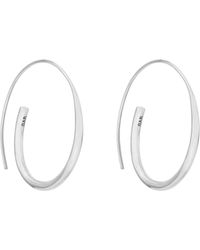 BAR JEWELLERY Arc Hoop Earrings Silver - Metallic