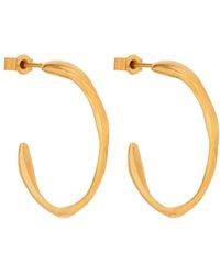 BAR JEWELLERY Ripple Earrings Gold - Metallic