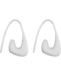 BAR JEWELLERY Curb Earrings Silver - Metallic