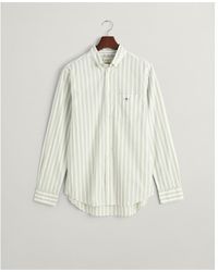 GANT - Reg Wide Poplin Stripe Shirt Colleg - Lyst