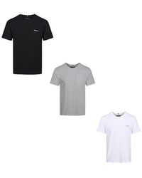 Ben Sherman - Tshirt Otto Mixed Crew Neck 100% Cotton Short Sleeve T Shirt With Signature Chest Branding - Lyst