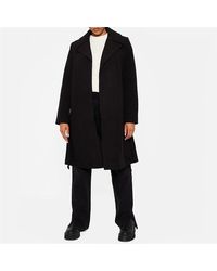 I Saw It First - Faux Wool Lined Belted Formal Coat - Lyst
