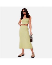 I Saw It First - Back Split Knitted Midi Skirt Co-ord - Lyst