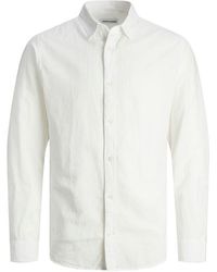 Jack & Jones - Linen Blend Long Sleeve Shirt - Lyst