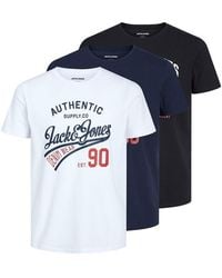 Jack & Jones - Ethan 3-pack Short Sleeve T-shirt - Lyst