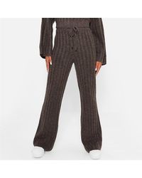 I Saw It First - Recycled Knit Blend Wide Leg Rib Trousers Co-ord - Lyst