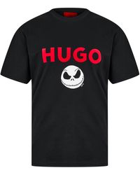 HUGO - Nightwear Printed T-Shirt - Lyst