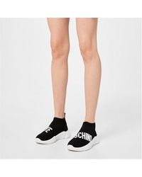 Love Moschino - Logo Strap Sock Trainers - Lyst