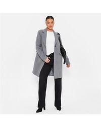 I Saw It First - Faux Wool Lined Formal Coat - Lyst