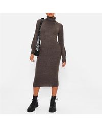 I Saw It First - Recycled Knit Blend Balloon Sleeve Dress - Lyst