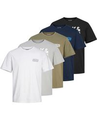 Jack & Jones - 5-pack Short Sleeve T-shirt - Lyst