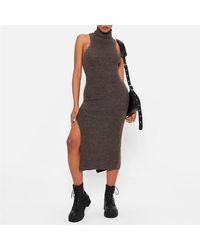 I Saw It First - Recycled Blend Roll Neck Knit Midaxi Dress Co-ord - Lyst