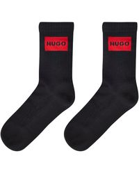 HUGO - 2 Pack Label Crew Socks - Lyst