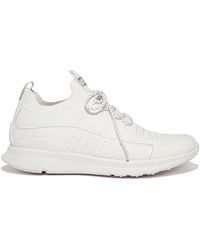 Fitflop - Vitamin Ff Urban White Knit Sports Trainers - Lyst