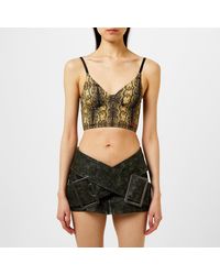 HUGO - Crop Top Print 10253965 01 - Lyst