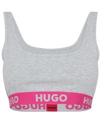 HUGO - Sporty Logo Bralette - Lyst