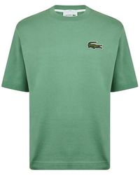 Lacoste - Loose Fit Large Crocodile Organic Heavy Cotton T-s T-shirt Unisex Adults - Lyst