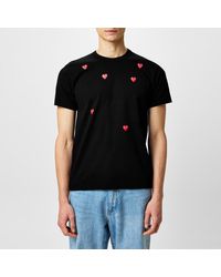 COMME DES GARÇONS PLAY - Scattered Hearts Cotton T Shirt - Lyst