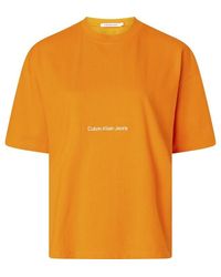 Calvin Klein - Institutional Boyfriend T-shirt - Lyst