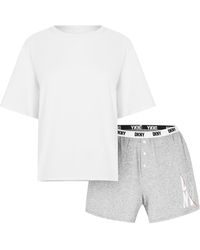 DKNY - Short Sleeve Top And Boxer Set - Lyst