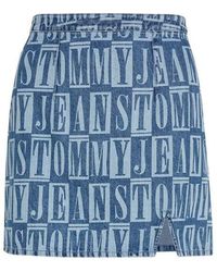 Tommy Hilfiger - Out Print Denim Mini Skirt - Lyst