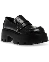 Steve Madden - Madlove Croco Faux Leather Loafers - Lyst