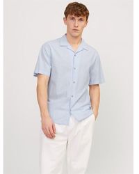 Jack & Jones - Resort Linen Blend Short Sleeve Shirt - Lyst