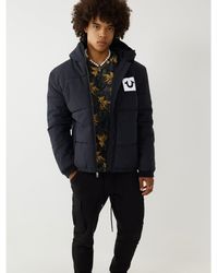 True Religion - Logo Puffer Jacket - Lyst