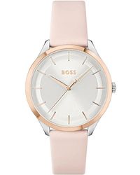 BOSS - Pura Leather Strap Watch - Lyst