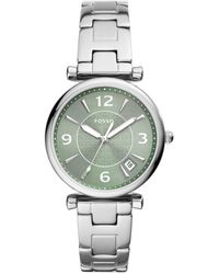 Fossil - Carlie Three Hand Date Stainless Steel Watch Es5157 - Lyst