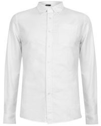 Firetrap - Basic Oxford Shirt Men's Long Sleeved Shirt In White - Lyst