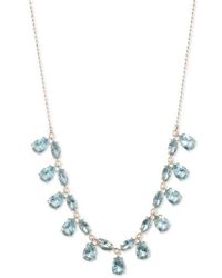 Lauren by Ralph Lauren - Lauren Ralph Lauren Gold Blue Crystal Necklace - Lyst
