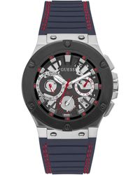 Guess - Circuit Navy Blue Red Watch Gw0487g1 - Lyst