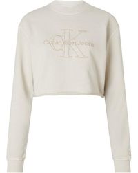 Calvin Klein - Embroidered Monologo Sweatshirt - Lyst