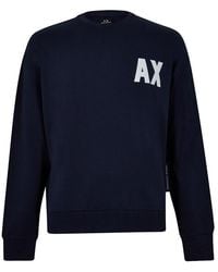 Armani Exchange - Embroidered Logo Sweatshirt - Lyst