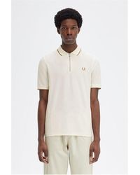 Fred Perry - Fred Crepe Zip Polo Sn43 - Lyst