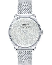 August Berg - Ladies Pure Silver Willow Boughs 30mm Mesh Watch - Lyst
